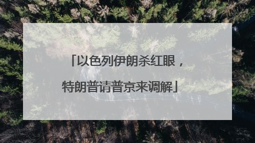 以色列伊朗杀红眼，特朗普请普京来调解