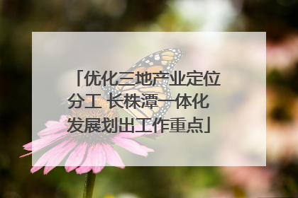 优化三地产业定位分工 长株潭一体化发展划出工作重点