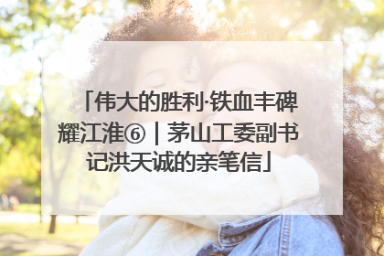伟大的胜利·铁血丰碑耀江淮⑥｜茅山工委副书记洪天诚的亲笔信