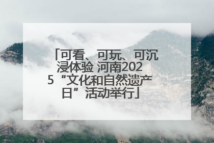 可看、可玩、可沉浸体验 河南2025“文化和自然遗产日”活动举行