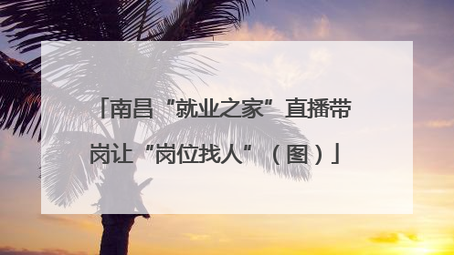 南昌“就业之家”直播带岗让“岗位找人”（图）