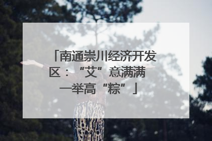 南通崇川经济开发区：“艾”意满满 一举高“粽”