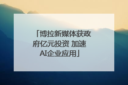 博拉新媒体获政府亿元投资 加速AI企业应用