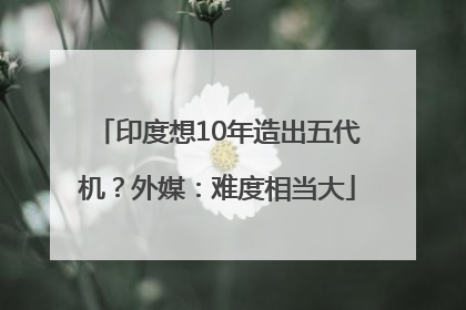印度想10年造出五代机？外媒：难度相当大