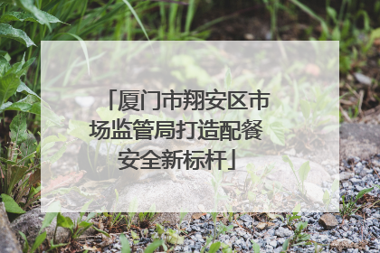 厦门市翔安区市场监管局打造配餐安全新标杆