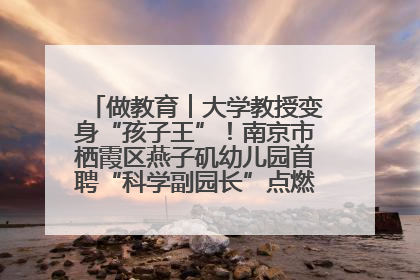 做教育︱大学教授变身“孩子王”！南京市栖霞区燕子矶幼儿园首聘“科学副园长”点燃萌娃科学梦
