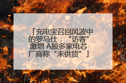 充电宝召回风波中的罗马仕：“访客”激增 A股多家电芯厂商称“未供货”