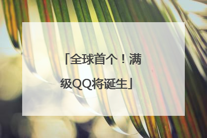 全球首个！满级QQ将诞生