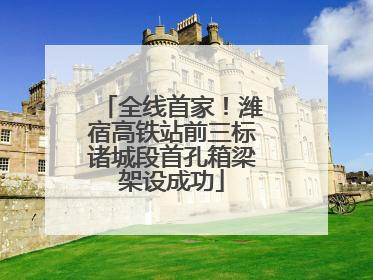 全线首家！潍宿高铁站前三标诸城段首孔箱梁架设成功