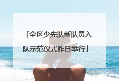 全区少先队新队员入队示范仪式昨日举行