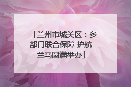 兰州市城关区：多部门联合保障 护航兰马圆满举办