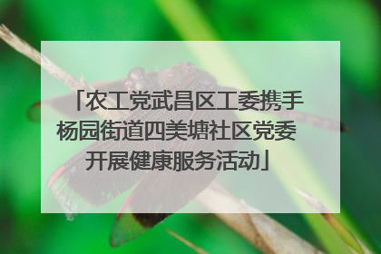农工党武昌区工委携手杨园街道四美塘社区党委开展健康服务活动