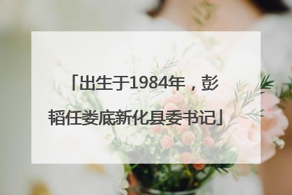 出生于1984年，彭韬任娄底新化县委书记