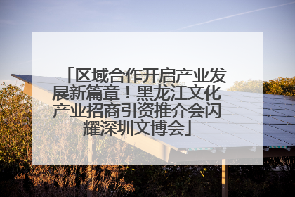 区域合作开启产业发展新篇章！黑龙江文化产业招商引资推介会闪耀深圳文博会