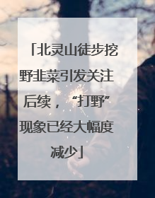 北灵山徒步挖野韭菜引发关注后续，“打野”现象已经大幅度减少