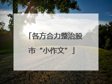 各方合力整治股市“小作文”