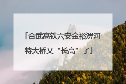 合武高铁六安金裕淠河特大桥又“长高”了