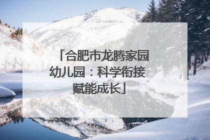 合肥市龙腾家园幼儿园：科学衔接 赋能成长