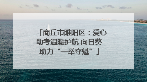 商丘市睢阳区：爱心助考温暖护航 向日葵助力“一举夺魁”