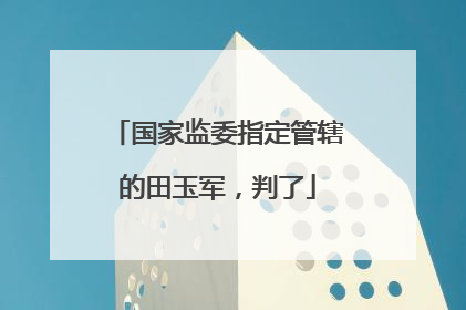 国家监委指定管辖的田玉军，判了