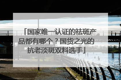 国家唯一认证的祛斑产品都有哪个？国货之光的抗老淡斑双料选手