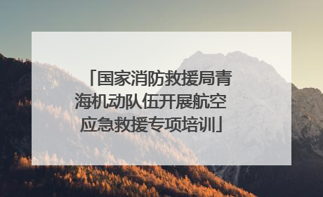 国家消防救援局青海机动队伍开展航空应急救援专项培训