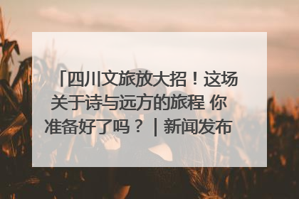 四川文旅放大招！这场关于诗与远方的旅程 你准备好了吗？｜新闻发布最前线·深一度