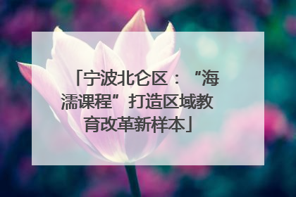 宁波北仑区：“海濡课程”打造区域教育改革新样本