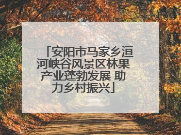 安阳市马家乡洹河峡谷风景区林果产业蓬勃发展 助力乡村振兴
