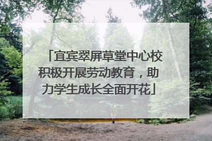 宜宾翠屏草堂中心校积极开展劳动教育，助力学生成长全面开花