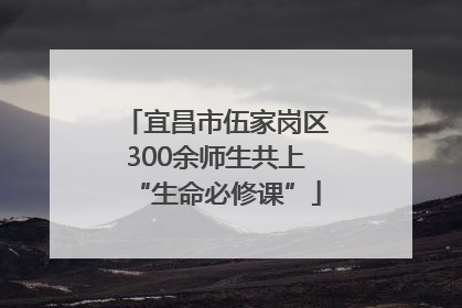 宜昌市伍家岗区300余师生共上“生命必修课”