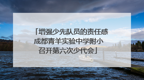 增强少先队员的责任感 成都青羊实验中学附小召开第六次少代会