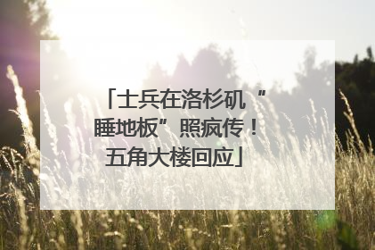 士兵在洛杉矶“睡地板”照疯传！五角大楼回应