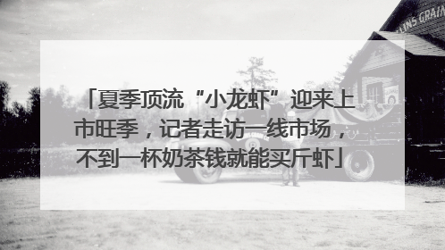 夏季顶流“小龙虾”迎来上市旺季，记者走访一线市场，不到一杯奶茶钱就能买斤虾