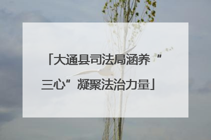 大通县司法局涵养“三心”凝聚法治力量