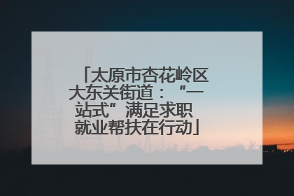 太原市杏花岭区大东关街道：“一站式”满足求职 就业帮扶在行动