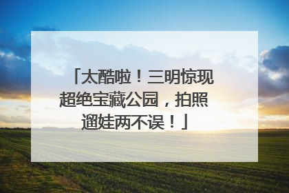 太酷啦！三明惊现超绝宝藏公园，拍照遛娃两不误！
