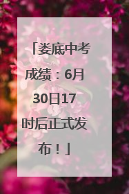 娄底中考成绩：6月30日17时后正式发布！