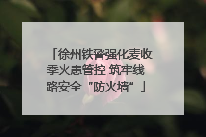 徐州铁警强化麦收季火患管控 筑牢线路安全“防火墙”