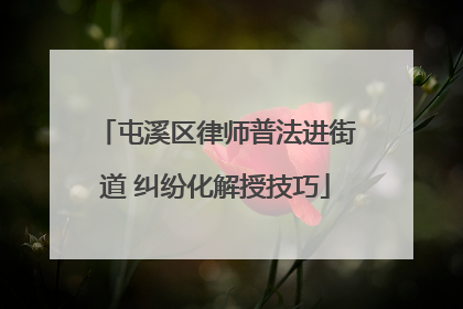 屯溪区律师普法进街道 纠纷化解授技巧
