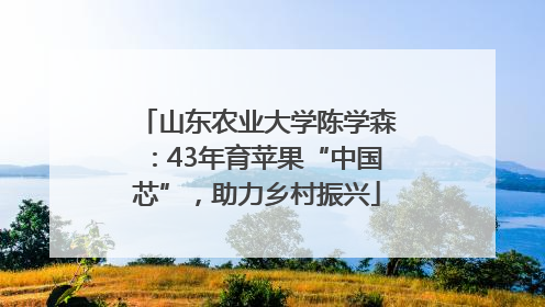 山东农业大学陈学森：43年育苹果“中国芯”，助力乡村振兴