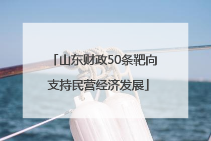 山东财政50条靶向支持民营经济发展