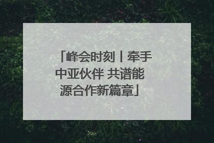 峰会时刻丨牵手中亚伙伴 共谱能源合作新篇章