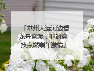 常州大运河边看龙舟竞渡，非遗竞技点燃端午激情