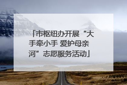 市枢纽办开展“大手牵小手 爱护母亲河”志愿服务活动