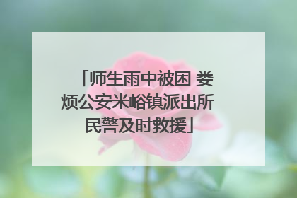 师生雨中被困 娄烦公安米峪镇派出所民警及时救援