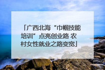 广西北海“巾帼技能培训”点亮创业路 农村女性就业之路变宽