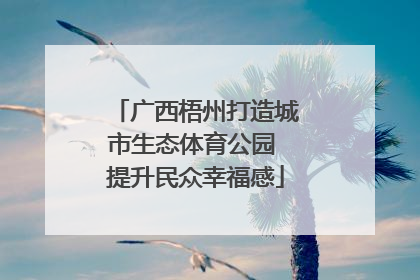 广西梧州打造城市生态体育公园 提升民众幸福感