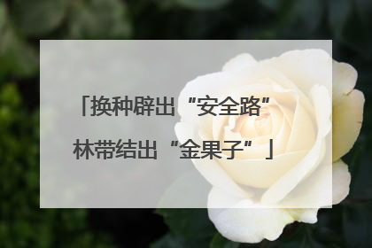 换种辟出“安全路” 林带结出“金果子”
