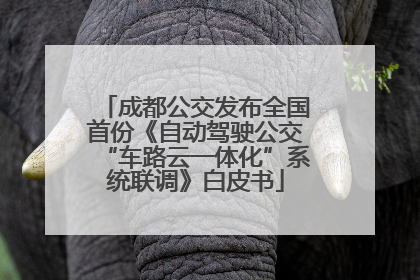 成都公交发布全国首份《自动驾驶公交“车路云一体化”系统联调》白皮书